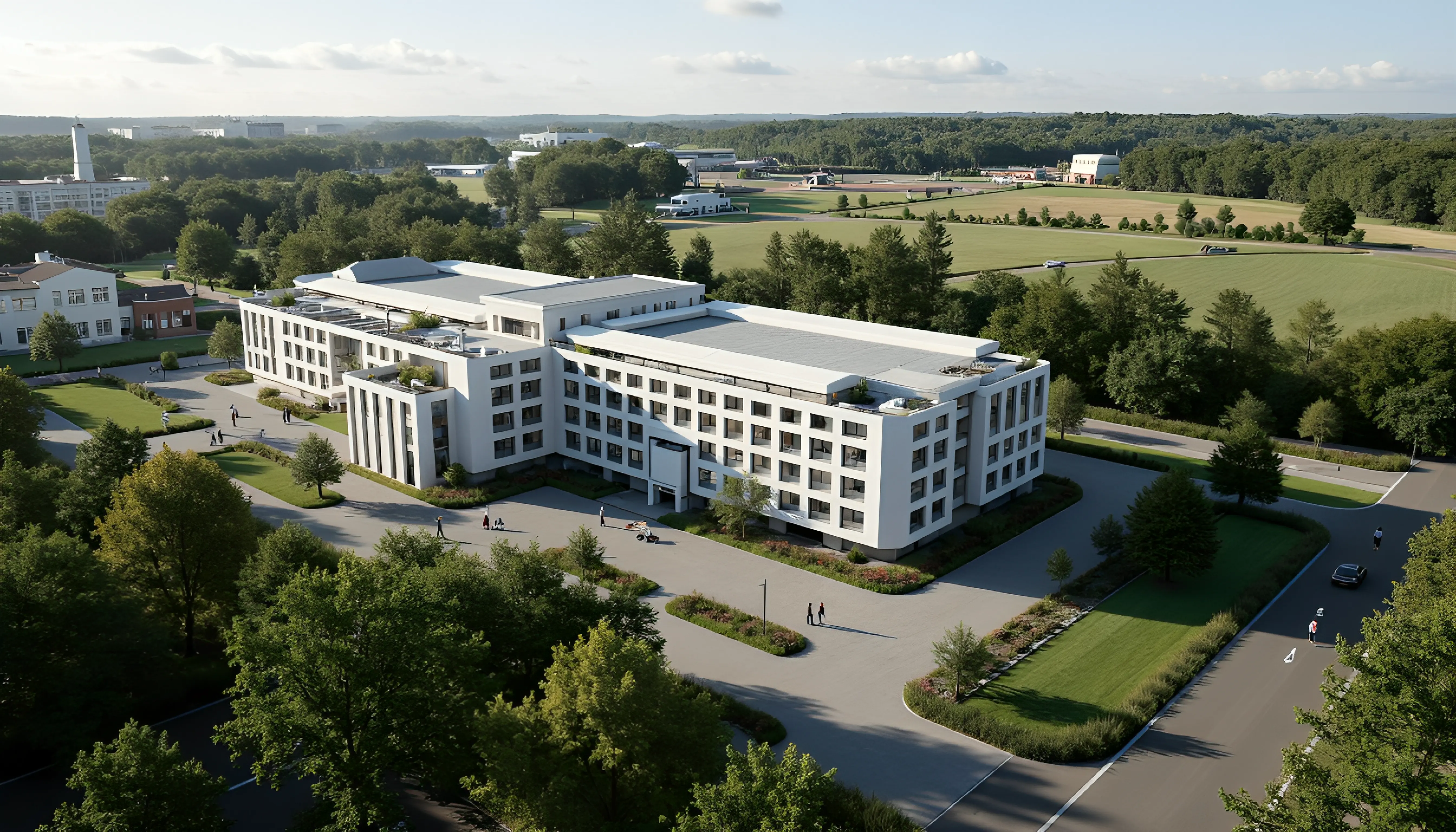 Luftperspektive Großgebäude