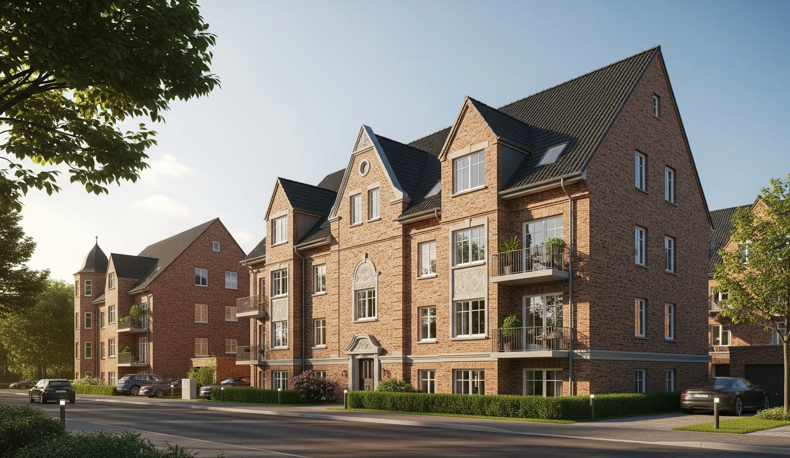 Mehrfamilienhäuser Klinkerfassade