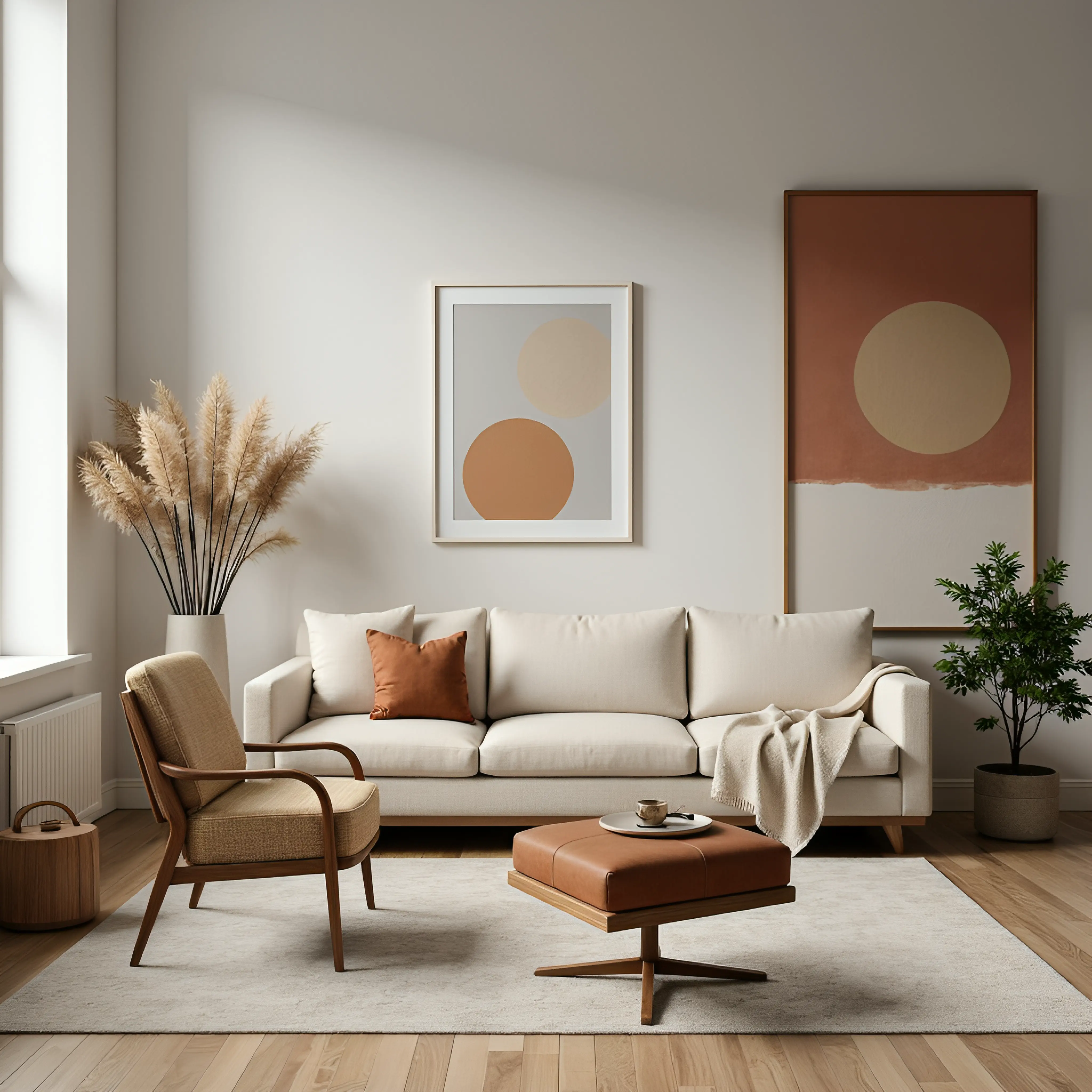 Wohnzimmer Grau Beige Terracotta